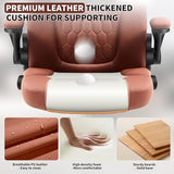 Nexthro Executive Office Chair PU,Leather Office Chair with Wheels,360° Swivel Rolling Chair with Padded Arms, Ergonomic Computer Chair