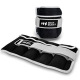 Adjustable Ankle Wrist Weights for Women Men A Pair of 10 Lbs BeatBoost Arm Leg Weight Straps for Walking Pilates Exercise Workout Gym Aerobics Black