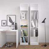 Scranton & Co 80" x 16" Modern Wood 5-Shelf Narrow Vertical Bookcase, for Living Room/Study/Office