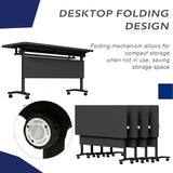 SOIUDNEB Folding Conference Room Table,Modular Conference Tables