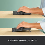 Wireless Ergonomic Keyboard - Split Keyboard, Wrist Rest, Natural Typing, Stain-Resistant Fabric