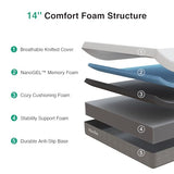 Novilla Bliss Mattress King Size, 14 Inch Gel King Memory Foam Mattress | Cooling Comfort & Pressure Relieving