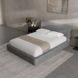 RECCI AirFrame Queen Upholstered Bed Frame with Ergonomic Angled Headboard