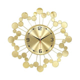 PSYCHE GOD Mid Century Modern Gold Silent Wall Clock Non Ticking for Living Room, 23 inch Decorative Round Black Clock for Wall, Unique Metal Fancy Clock Wall Decor for Bedroom Entryway