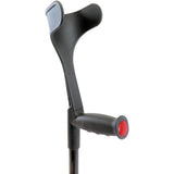 KMINA Foldable Forearm Crutches of Carbon Fiber (x2 Units), Open Cuff, Lightweight, Folding Crutches, Made in Europe, PRO Model