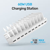 【10PCS】 Unitek 10-Port Charging Station, Fast Charger Dock for Multi-Device