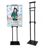 Double Sided Display Stand Adjustable to 80 inches for Poster Board & Foam Board, Column Sign Holder for Business Lobby