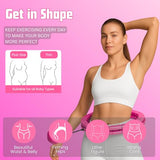 Infinity Hoop for Adults Weight Loss - 2 in 1 Adjustable Weighted Hula Hoop Plus Size with 28 Detachable Links, Massage & Exercise Hula Hoop for Smart Fitness Workout