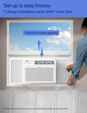 DELLA 10000 BTU Energy Saving Window Air Conditioner, Work with Alexa, Cools Up to 450 Sq. Ft, GEO Location, AC Unit with WIFI Smart Controls, Remote, Dehumidifier, Fan, Reusable Filter, Easy Install