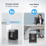 BONSEN 300-Sheet Auto Feed Micro-Cut 2-in-1 Paper Shredder for Office, 60-Mins Heavy Duty Shredder, P-4 High Security, 58dB Super Quiet