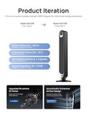 DREO Tower Fan for Bedroom, 28 ft/s, 20dB Quiet Oscillating Bladeless Fan with Remote, 9 Speeds, 4 Modes, 12H Timer, LED Display, Standing Floor Fan Powerful for Indoor Home Office Room, 42 Inch