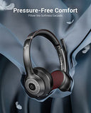 Wireless Headset with Mic for Work, Bluetooth V5.2 Headphones with AI Noise Cancelling Microphone