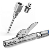 AORRZER Grease Gun Needle Tip & Grease Gun Coupler Set,Upgrade Narrow Needle Dispenser for Grease Gun, Grease Zerk Fittings Compatible with All Grease Guns 1/8" NPT Threads