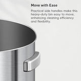 Urban 24 Gallon Round Stainless Steel Open Top Waste Bin, Tall Commercial Trash Can for Indoor/Outdoor