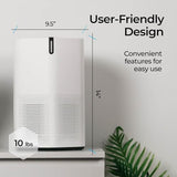 SonoHealth AirPro Purifier for Home and Bedroom | HEPA 14 Filter | Ultra-Quiet Air Cleaner | Activated Carbon Filter and Essential Oil Diffuser - 1 Pack