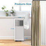 CABIHOME Flexible Room Comfort | Portable Air Conditioner with Exhaust Hose, Dehumidifier & Remote - Mobile AC Unit for Bedroom, Apartment, Dorm or Home - No Installation Required - Easy Mobility