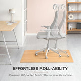 Anji Mountain Office Chairmat Thickest & Sturdy Bamboo Chairmats Highly Premium Quality Anti-Slip Heavy Duty for Multi-Purpose