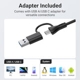 One-Touch Mute Microphone, Stereo & Bass, Easily Clamps to Monitor, Compatible with PC, MAC, Laptop
