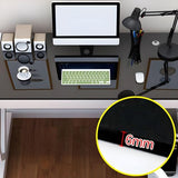 LAKIQ Contemporary Glass Home Office Computer Desk Rectangular Gaming Desk with Metal Legs Modern Computer Desktop