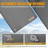 Self Inflating Sleeping Pad with Electric Pump, 3.14" Ultra-Thick Memory Foam Camping Mattress Pad with Pillow Fast Inflating in 30s,9.5 R-Value Insulated Camping Pad for Camping Car Travel, LightGrey