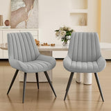 Dining Chairs Set of 6, Mid Century Modern Kitchen Chairs with Soft Cushion
