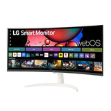 LG 34SR60QC-W 34-inch QHD (3440x1440) Curved Smart Monitor with Streaming