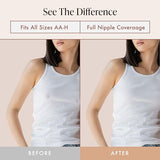 Bare Babe Disposable Satin Nipple Covers - 40 Pieces Waterproof Pasties 4 Shades - Sticky Breast Stickers for Strapless Dress (Honey, Regular (Fits A-H))