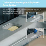 Midea MDC17P4CWW Portable Countertop Mini 1.32Gal Built-in Water Tank, Baby Care, No Hookup Needed, 360° Dual Spray,High-Temp wash, Dishwasher for Apartments& RVs, White, Whole
