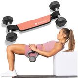 Bellabooty Premium Hip Thrust Belt - Adjustable Exercise Belt for Glutes & Squats, - Weightlifting Belt Support for Women - Pink