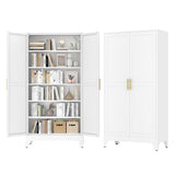 GAIOUS 79" Tall New Update Kitchen Pantry Cabinet, Metal Storage Cabinet | with 2 Doors and 5 Adjustable Shelves