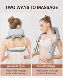 PERLEVI Neck and Shoulder Massager for Pain Relief Deep Tissue-Shiatsu Deep Kneading Massager with Heat to Relieve Neck Shoulder Back Waist Leg Muscle Soreness Fatigue-Relaxation