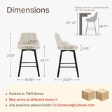 KISLOT 26" Counter Height Swivel Bar Stools Set of 4