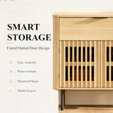 WAMPAT 72.8" Tall 6 Tiers Bookshelf with Doors & Drawer for Home Office