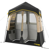 FanttikOutdoor Zeta A2 Pro Shower Tent 2 Rooms, Portable Privacy Shelter for Shower & Dressing, Instant Setup in 60 Seconds with Rainfly & Windproof, Ideal for Camping & Hiking, Fishing, Beach