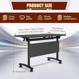 Modular Conference Table for 2-18 Person,Folding Conference Room Table with Wheels