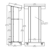FixtureDisplays® Clear Acrylic Plexiglass Podium Steel Sides Church Pulpit School Lectern