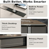 94 inch Luxury L Shaped Executive Desk, Modern Large Single Office Long Boss