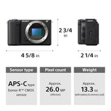 Sony ZV-E10 II APS-C Mirrorless Creator Camera with 16-50mm Lens Black