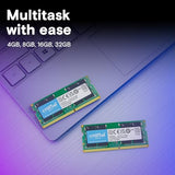 Crucial 32GB DDR4 RAM Kit (2x16GB), 3200MHz (PC4-25600) CL22 Laptop Memory, SODIMM 260-Pin