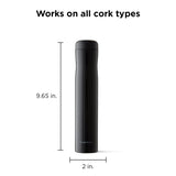 Rabbit Automatic Electric Corkscrew Wine Opener, Cordless Rechargeable, One-Touch Operation, Sleek Shiny Black Finish, Easy to Use for Wine Lovers