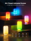 Govee RGBIC Smart Table Lamp 2, Touch Bedside Small Table Lamp Compatible with SmartThings