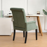adochr Upholstered Fabric Accent Dining Chair, Arm Dining Chair with Elegant Tufted Club for Dining Room