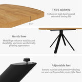 HIPIHOM Extendable Dining Table Set for 6 People