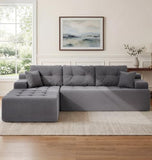 Hobestluk Boneless Couch Modular Sectional Sofa L-Shape Lounge Cloud Couch