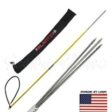 Scuba Choice 5' Travel Spearfishing Two-Piece Fiber Glass Pole Spear 3 Prong Barb Paralyzer and Bag Scuba Choice