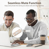 Bluetooth Headset with Microphone,Wireless Headset V5.2 with AI Noise Canceling Mic&USB Dongle