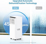 GAOMON 8000 BTU Portable Air Conditioner 2PCS, 3-in-1 AC Unit with Cool Dehumidifier Fan for Rooms up to 350 Sq.Ft, Quiet AC with Remote Control, 24H Timer, Sleep Mode & Window Kit, R32 Refrigerant