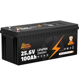 24V 100Ah LiFePO4 Lithium Battery, Deep Cycle Marine Trolling Motor