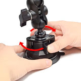 UAYESOK Heavy Duty Walkie-talkie Car Mount & Speaker Mic Vehicle Holder (Vacuum Suction Cup, Windshield Dashboard Mounting) For HT, 2 way radio, Scanner