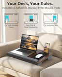 Potuopy Lap Desk - Up to 17” Laptop with Wrist Rest, Portable Handle, 2 Self